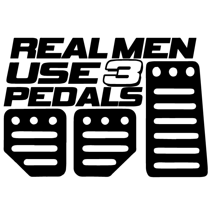 Стикер за автомобил - Real Men Use 3 Pedals - Откачен.Бе