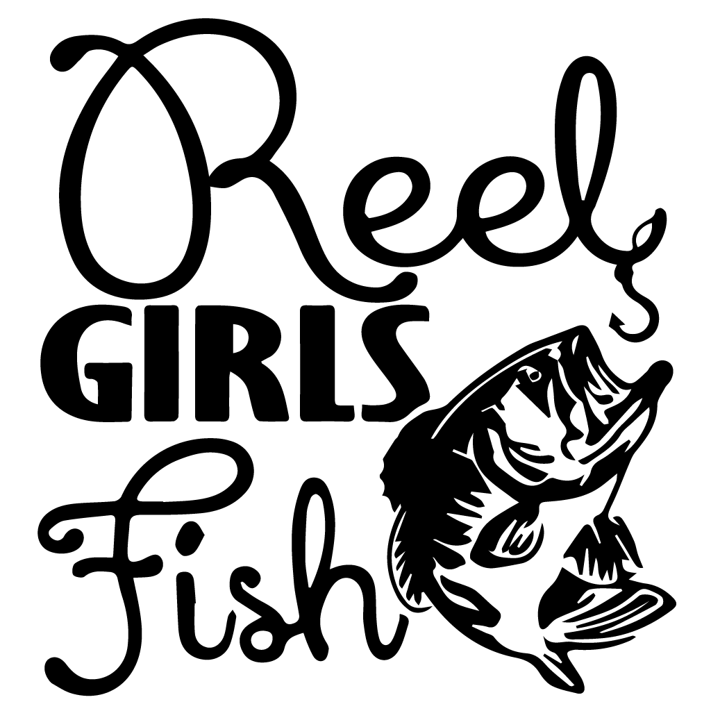 Стикер за автомобил - Reel Girls Fish - Откачен.Бе