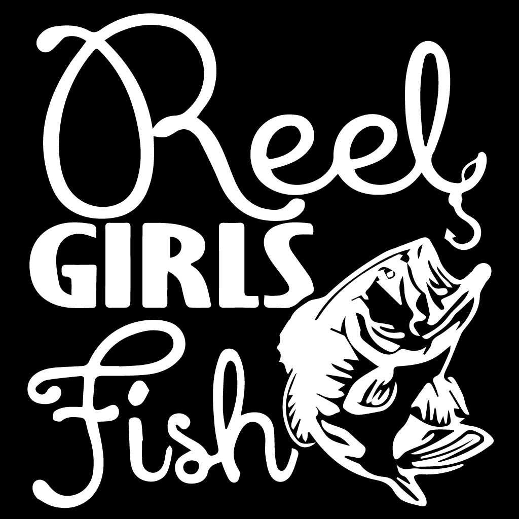 Стикер за автомобил - Reel Girls Fish - Откачен.Бе