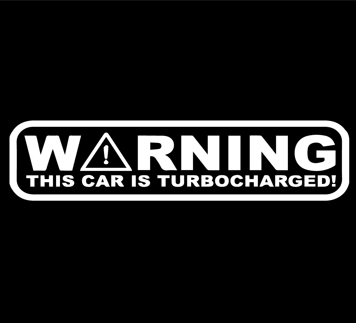Стикер за автомобил - Warning This Car Is Turbocharged - Откачен.Бе