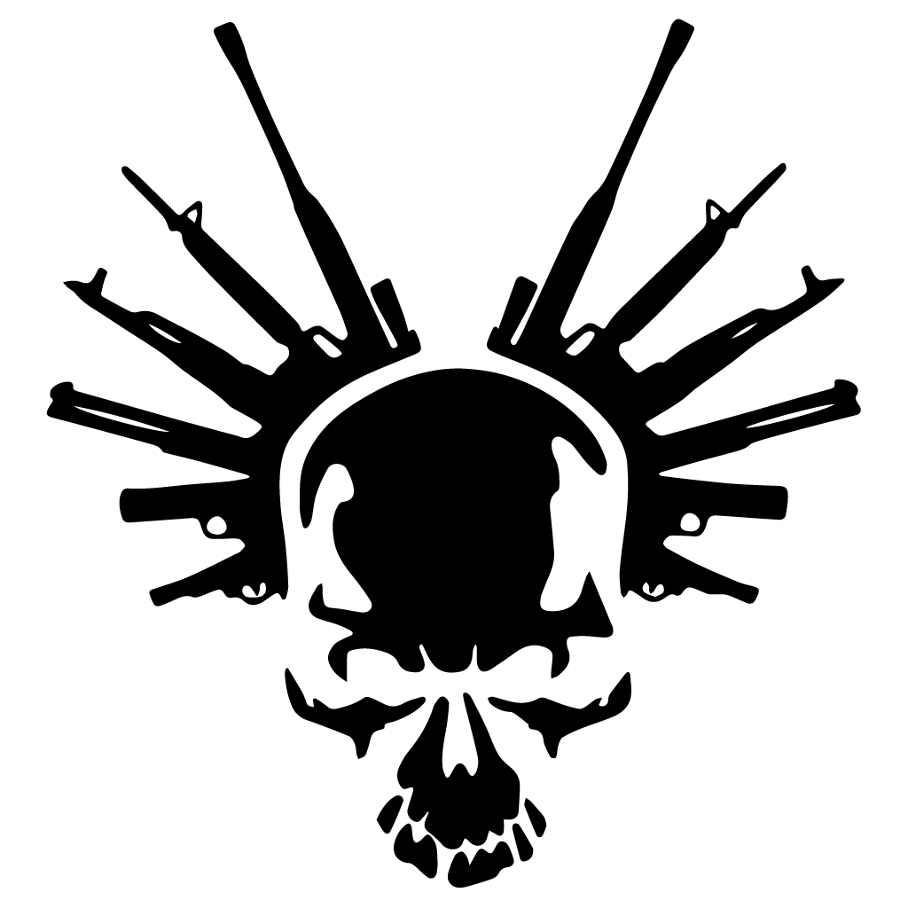Стикер за автомобил - Weapons Skull - Откачен.Бе