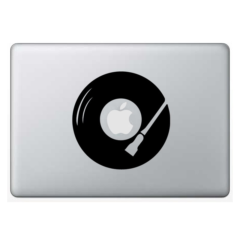 Macbook стикер - DJ Turntable - Откачен.Бе