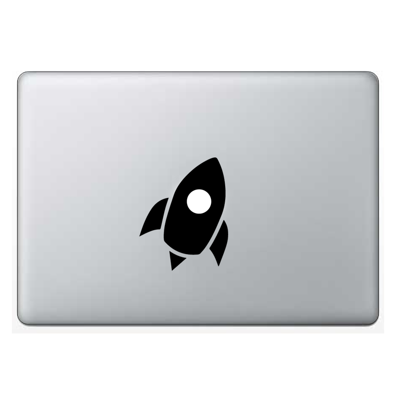 Macbook стикер - Ракета - Откачен.Бе