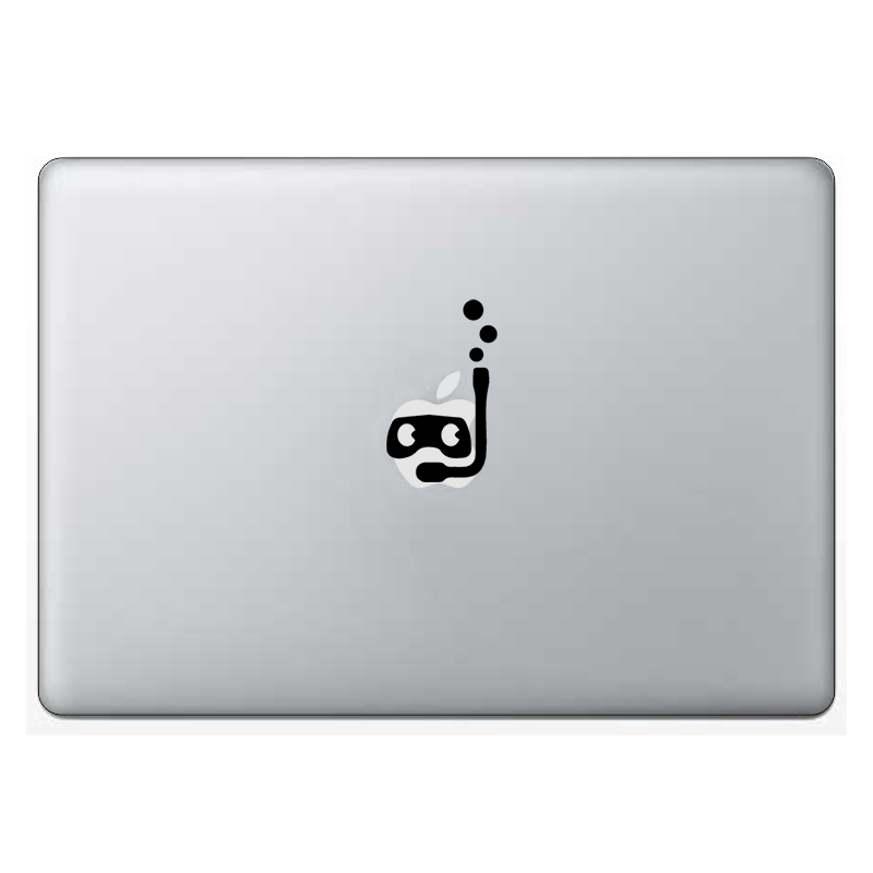 Macbook стикер - Snorkeling Apple - Откачен.Бе