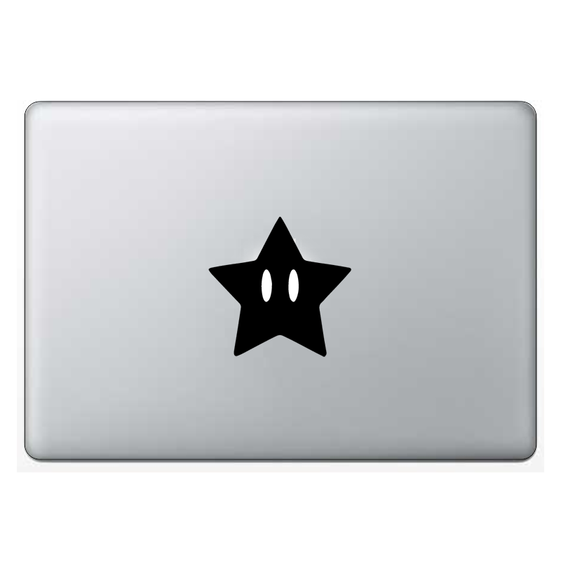 Macbook стикер - Super Mario Star - Откачен.Бе