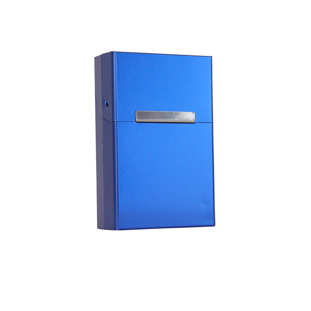 Алуминиева кутия за цигари - Синя - Откачен.Бе