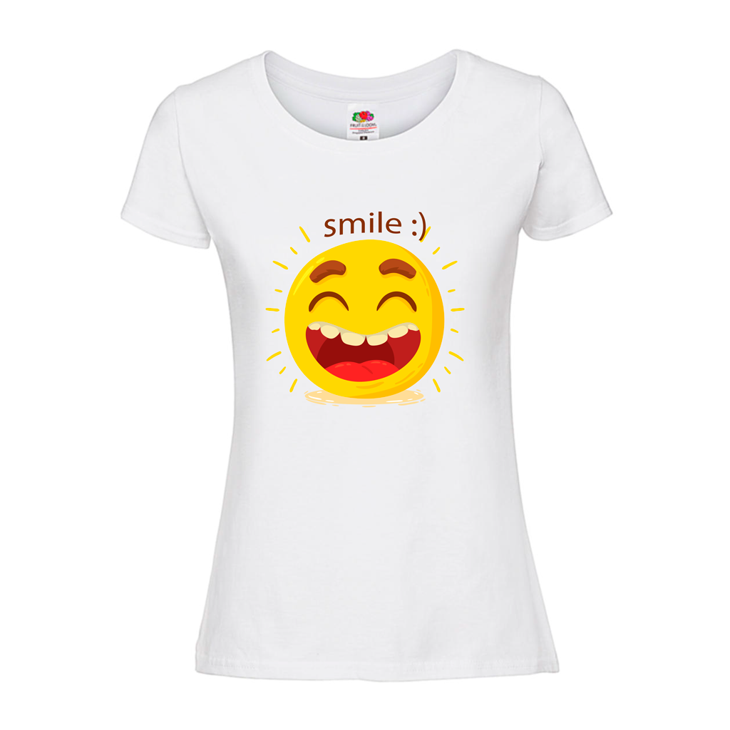 Дамска тениска Smile :) - Откачен.Бе