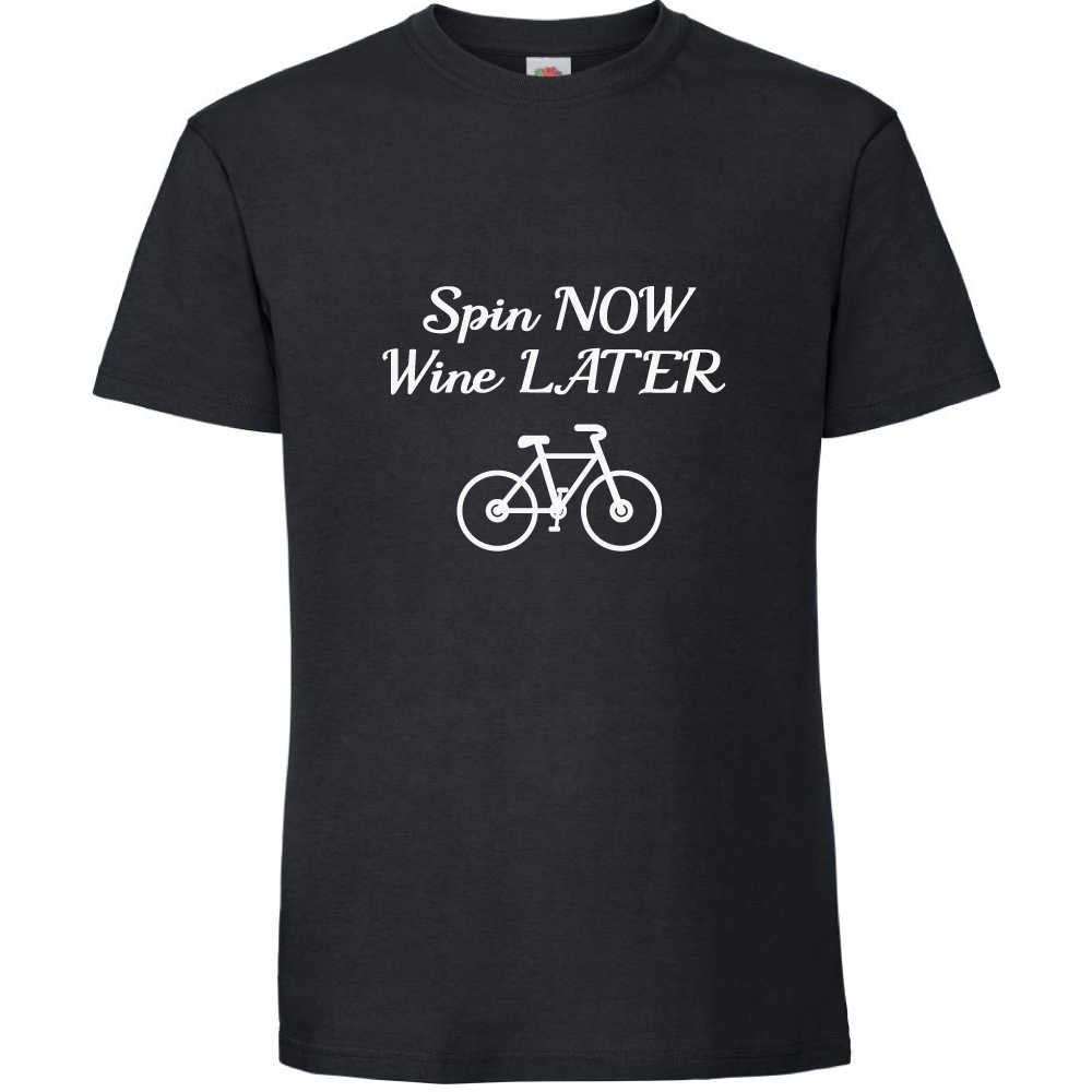 Тениска - Spin Now... Wine Later... - Откачен.Бе