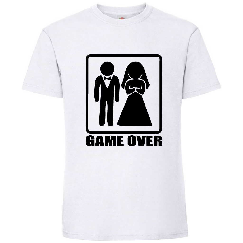 Тениска за ергенско парти - Game Over - Откачен.Бе
